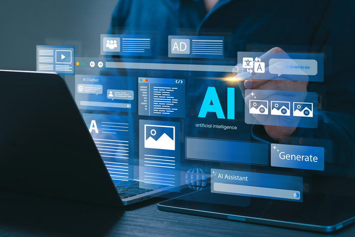 What Is a Website SEO Audit and Why Your Business Needs It artificial intelligence content generator. a man uses a laptop to interact with ai assistant. ai offers functions like chatbot, generate images, write code, writer bot, translate and advertising.